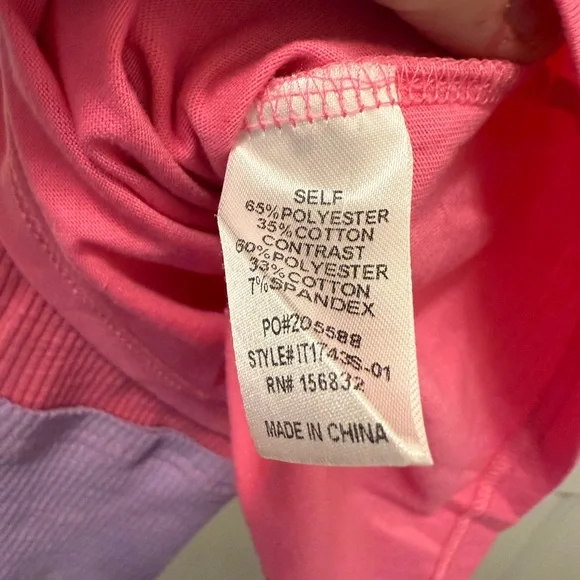 BiBi Pink Long Sleeve Top with Colorful Stripes - Picture 5 of 5